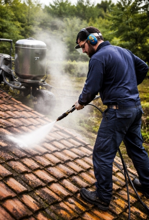 Nettoyage toiture haute pression