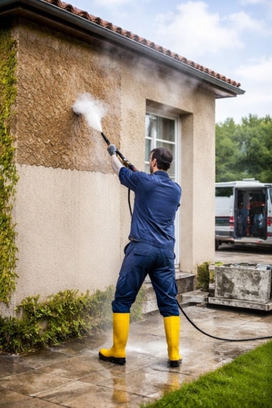 Nettoyage façade très haute pression